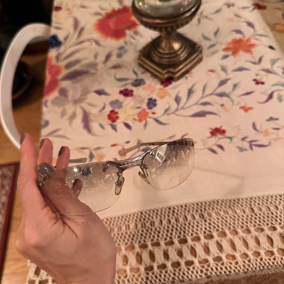 Y2K Dior sunglasses ! Clear with top grey shading - Picture 2 of 7